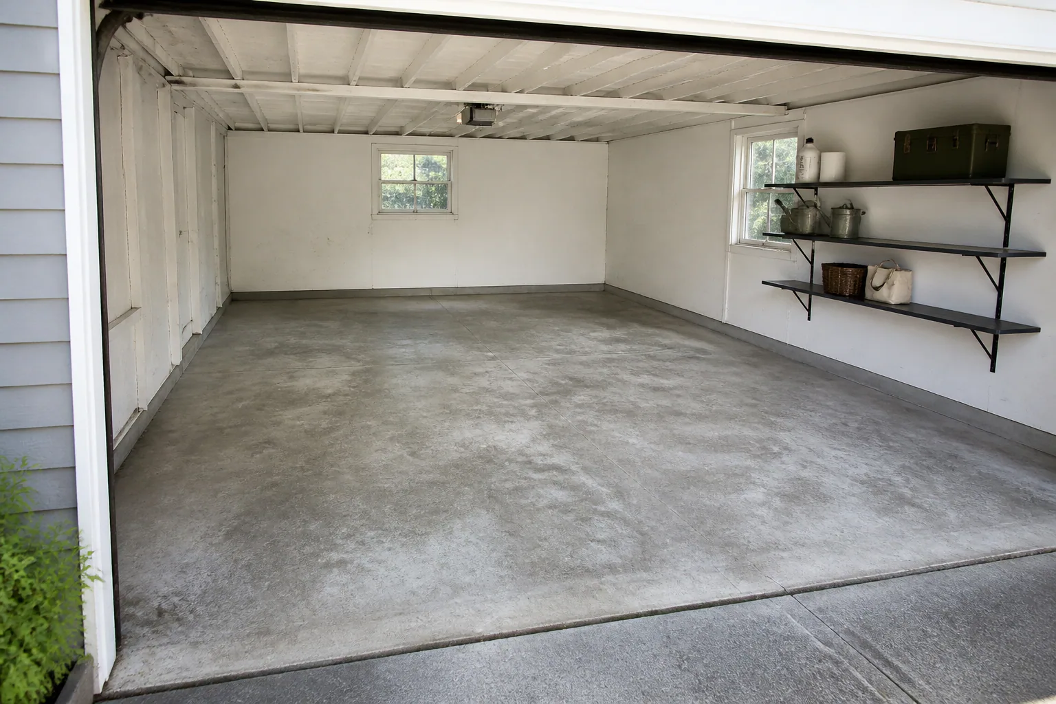 Grouped household items with driveway access confirmed.